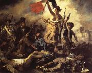 Eugene Delacroix The 28ste July De Freedom that the people leads oil painting on canvas